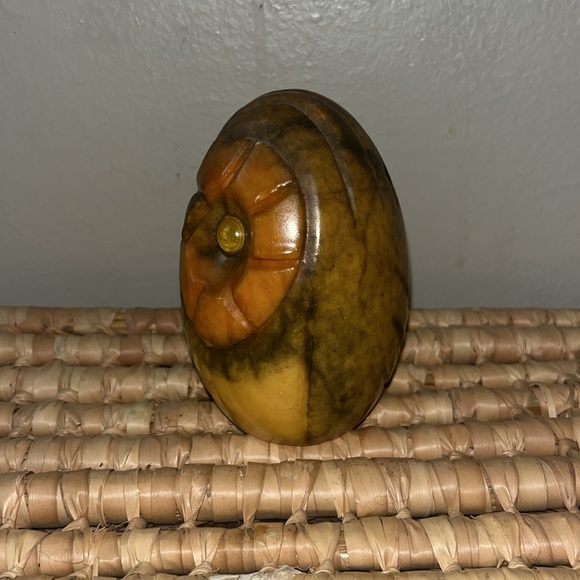 Vintage Italian Made Alabaster Owl Figurine Paperweight - Picture 4 of 9